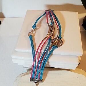 Multi Layer Vegan Leather Bracelet 7"